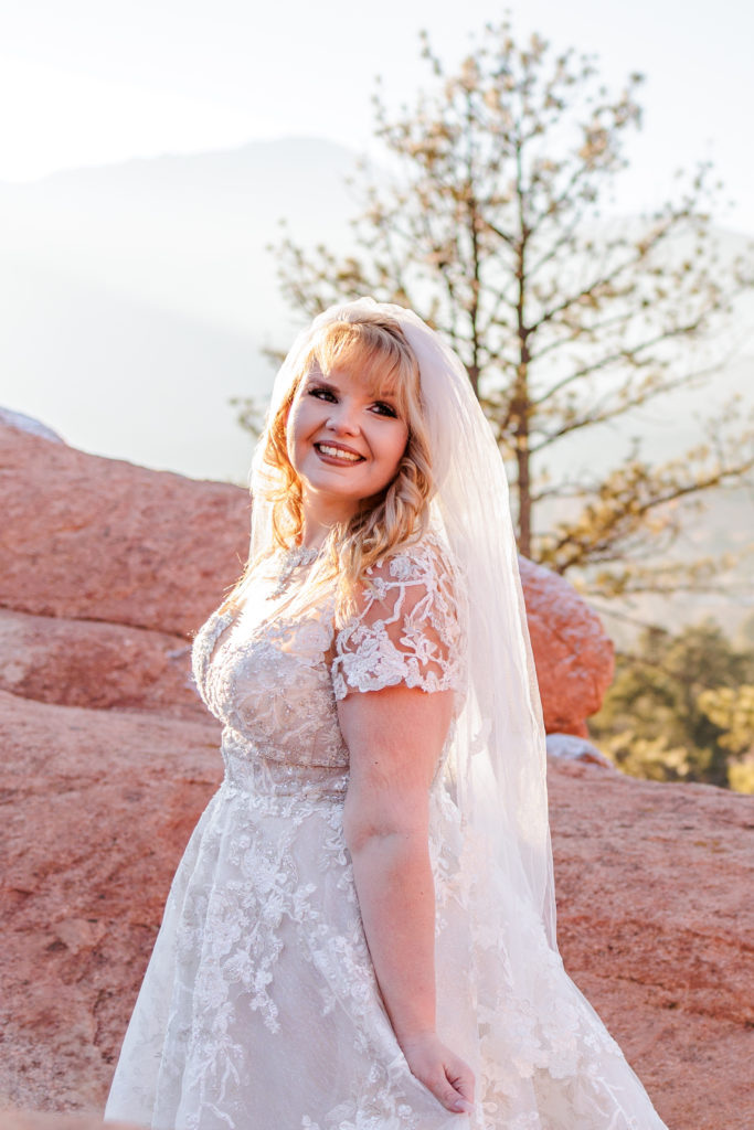High Point Overlook eloping bride