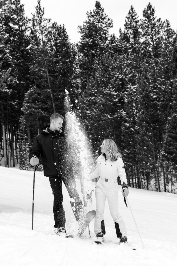 Colorado Ski Engagement Photo