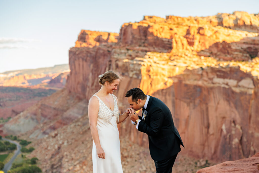 Capitol Reef National Park South Fruita Overlook Elopement