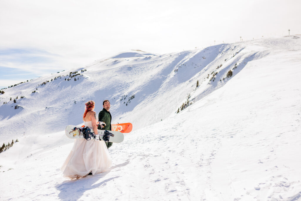 Colorado Snowboarding Wedding