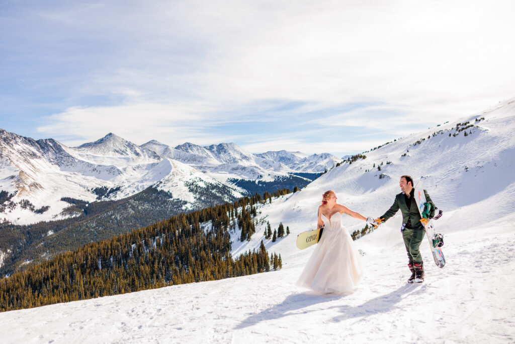 Colorado Snowboarding Wedding