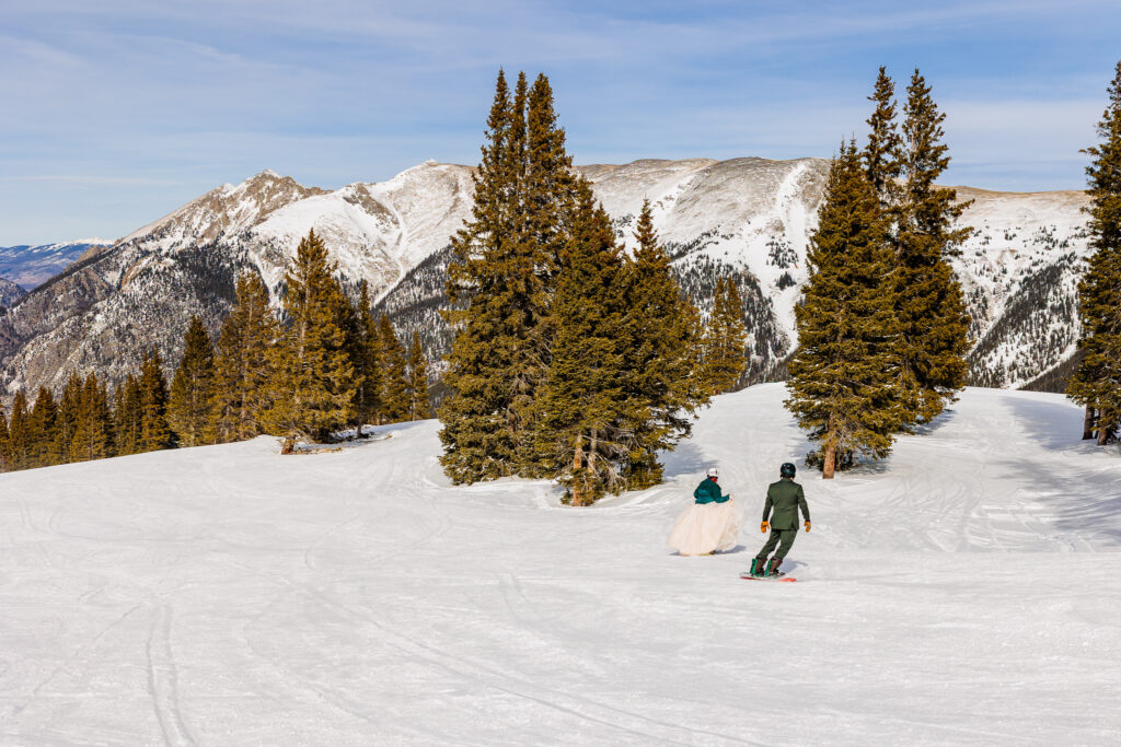 Colorado Snowboarding Wedding